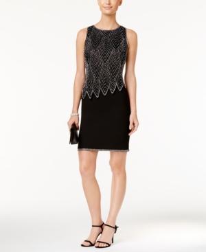 J Kara Rhinestone Sheath Dress