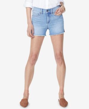 Nydj Frayed Tummy-control Denim Shorts