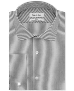 Calvin Klein Steel Slim-fit Non-iron Performance French Cuff Dress Shirt