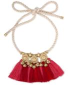 Rachel Rachel Roy Gold-tone Corded Tassel Statement Necklace