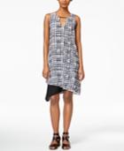 Bar Iii Grid-print Handkerchief-hem Dress, Only At Macy's