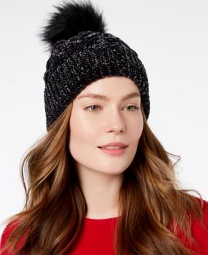 Steve Madden Chenille Pom Pom Hat
