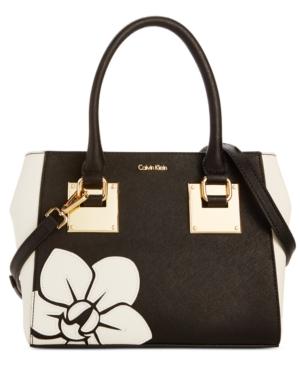 Calvin Klein Small Saffiano Flower Crossbody