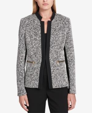 Calvin Klein Ponte-trim Tweed Jacket