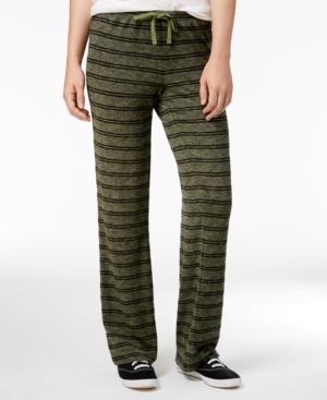 Hippie Rose Juniors' Striped Heathered Soft Pants