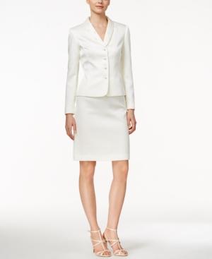 Tahari Asl Embellished Jacquard Skirt Suit