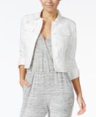 American Rag Ripped White Denim Jacket, Only At Macy's
