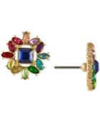 Rachel Rachel Roy Gold-tone Multi-stone Cluster Stud Earrings