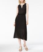 Maison Jules Heart-print Midi Dress, Created For Macy's