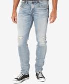 Silver Jeans Co. Men's Taavi Slim-fit Stretch Destroyed Jeans