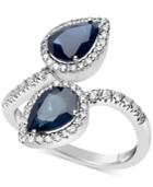 Sapphire (2-1/3 Ct. T.w.) & Diamond (1/3 Ct. T.w.) Ring In 14k White Gold