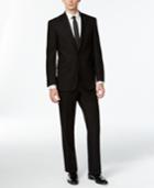 Kenneth Cole Reaction Black Solid Slim-fit Suit