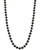 Onyx Bead Necklace (3mm) In 10k Gold