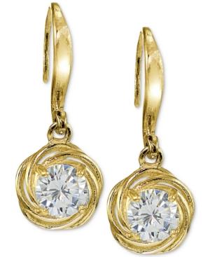 Giani Bernini Cubic Zirconia Drop Earrings In 18k Gold-plated Sterling Silver, Created For Macy's