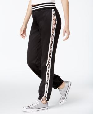 The Edit By Seventeen Juniors' Lace-up Track Pants, Created For Macy's