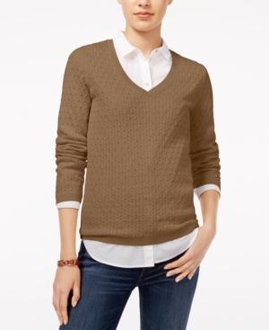 Tommy Hilfiger Ivy Cable-knit Sweater, Only At Macy's