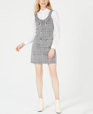 Project 28 Nyc Embroidered Plaid Dress
