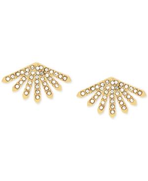 Vince Camuto Gold-tone Crystal Fan Stud Earrings