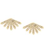 Vince Camuto Gold-tone Crystal Fan Stud Earrings