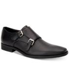 Calvin Klein Men's Robbie Brushed Leather Monk-strap Loafers Men's Shoes