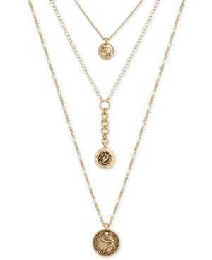 Lucky Brand 3-layer Charm Necklace, Created For Macy's