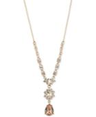 Givenchy Gold-tone Crystal And Stone Lariat Necklace
