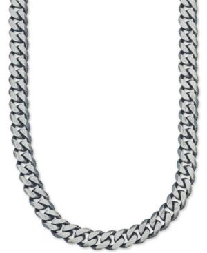 Esquire Men's Jewelry Wide Chain Necklace (6-3/4mm) In Sterling Silver, Only At Macy's