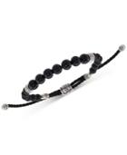 Esquire Men's Jewelry Onyx (6mm) Beaded Bracelet In Sterling Silver, Only At Macy's