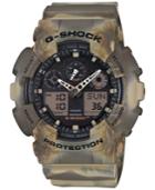 G-shock Men's Analog-digital Brown Marbled Strap Watch 55x51mm Ga100mm-5a