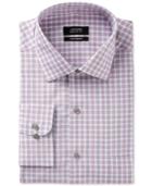 Alfani Performance Plum Black Check Dress Shirt, Only At Macy's