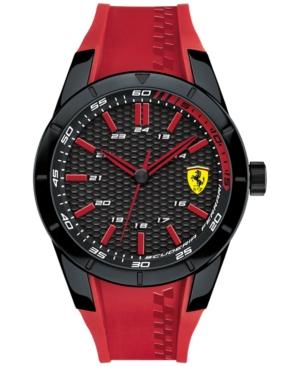 Scuderia Ferrari Men's Redrev Red Silicone Strap Watch 44mm 0830299
