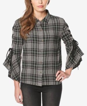Buffalo David Bitton Plaidora Tie-sleeve Plaid Shirt