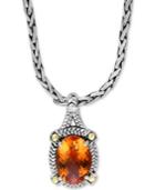 Final Call By Effy Citrine Pendant Necklace (5-7/8 Ct. T.w.) In Sterling Silver & 18k Gold