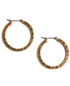 Lucky Brand Earrings, Small Round Gold-tone Hoop