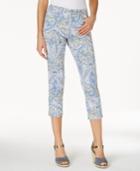 Charter Club Petite Bristol Printed Skinny Ankle Capri Jeans, Only At Macy's