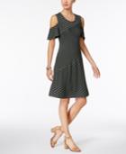 Style & Co Cold-shoulder Flutter-sleeve Dress, Only At Macy's