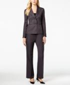 Le Suit Two-button Pinstriped Pantsuit