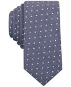 Bar Iii Men's Chambray Dot-pattern Skinny Tie, Only At Macy's