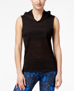 Material Girl Active Juniors' Sheer Sleeveless Hoodie, Only At Macy's