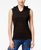 Material Girl Active Juniors' Sheer Sleeveless Hoodie, Only At Macy's