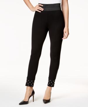 I.n.c. Imitation-pearl Comfort Smoothing Leggings, Created For Macy's