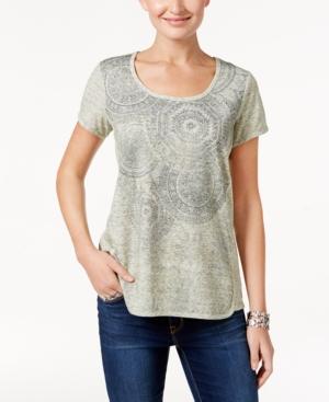 Style & Co Medallion-print T-shirt, Created For Macy's