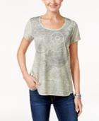Style & Co Medallion-print T-shirt, Created For Macy's
