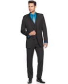 Alfani Red Jacket, Black Mini Stripe Blazer Slim Fit