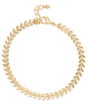 Inc International Concepts Chevron Link Ankle Bracelet, Only At Macy's