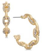 Charter Club Small Gold-tone Pave Link Hoop Earrings, 1, Created For Macy's