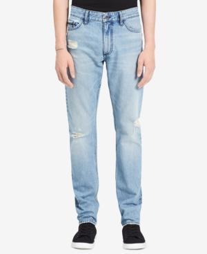 Calvin Klein Jeans Men's Battery Slim-fit Destroyed Jeans