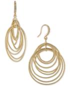 Abs By Allen Schwartz Gold-tone Multi-ring Drop Earrings
