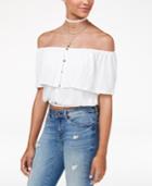 American Rag Juniors' Cropped Off-the-shoulder Top, Only At Macy's