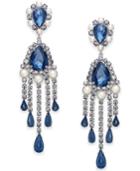 Kate Spade New York Crystal, Stone & Imitation Pearl Fringe Statement Earrings